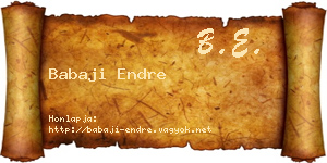 Babaji Endre névjegykártya
